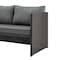 Manhattan Comfort Menton Steel Rattan 2-Piece Chair Lounge and 2 Seater with Coffee Table Patio Set in Grey OD-CV009-GY - alternate 6